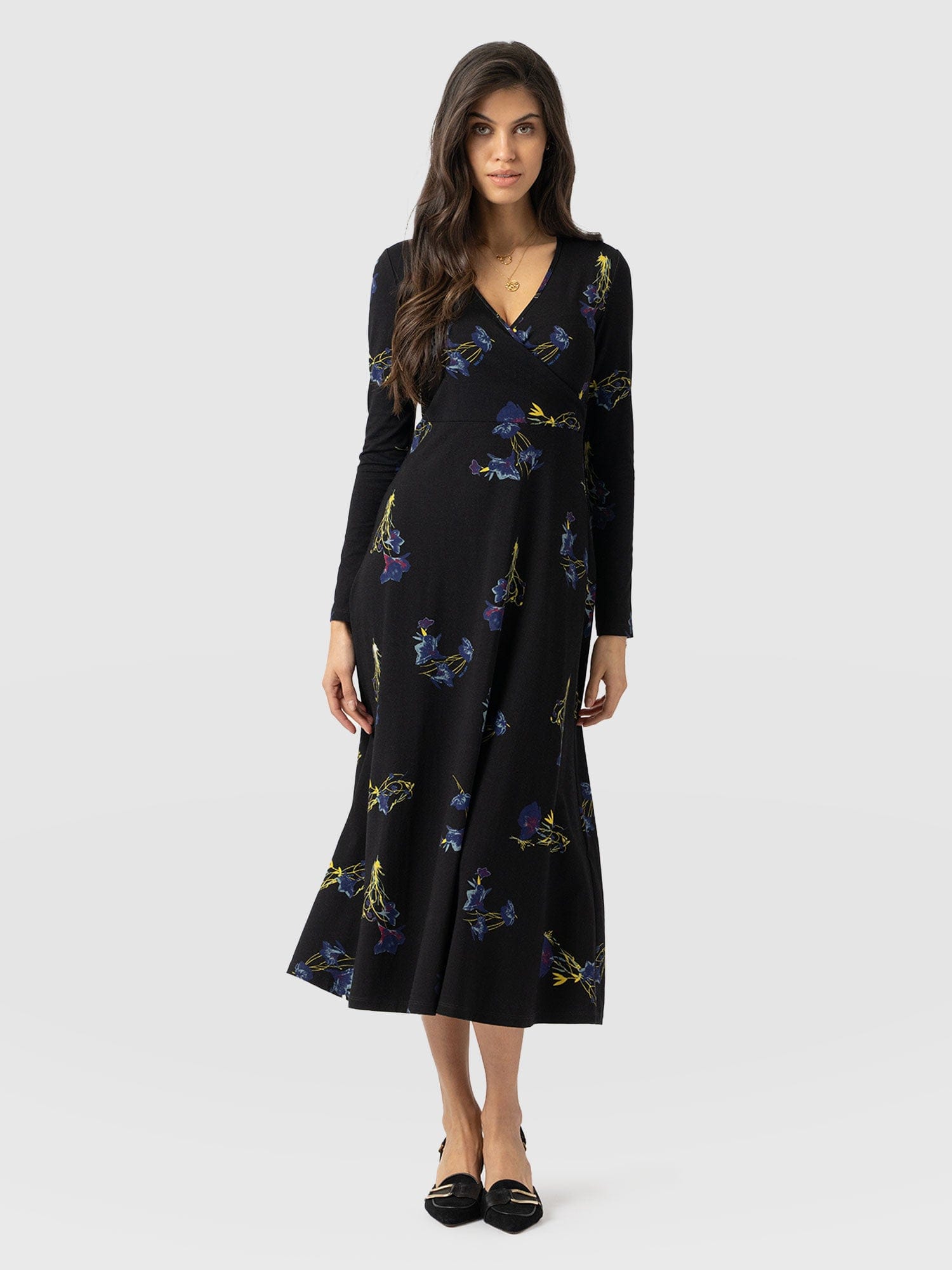 Maggie Wrap Dress Blue Lily Gardens - Women's Dresses | Saint + Sofia® EU